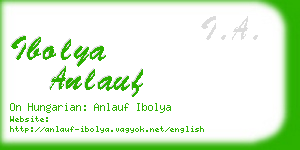 ibolya anlauf business card